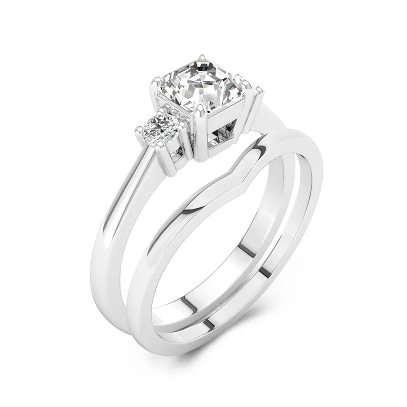 Classic Asscher Cut Bridal Set