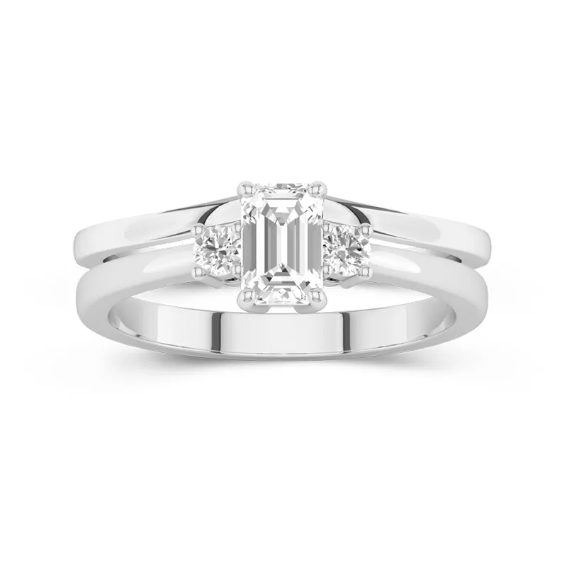 Classic Emerald Cut Bridal Set