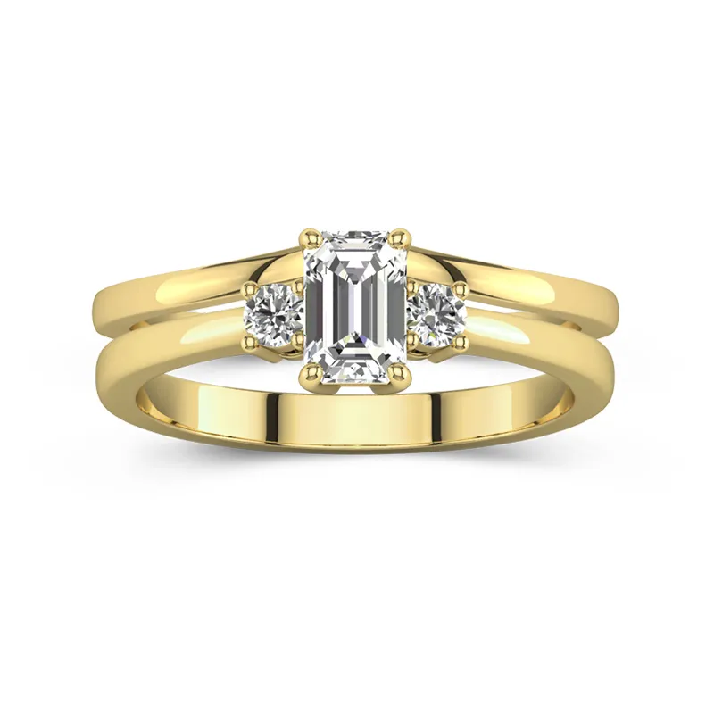 Classic Emerald Cut Bridal Set