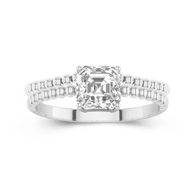 1.00ct Moissanite Wedding Ring Set 14K White Gold