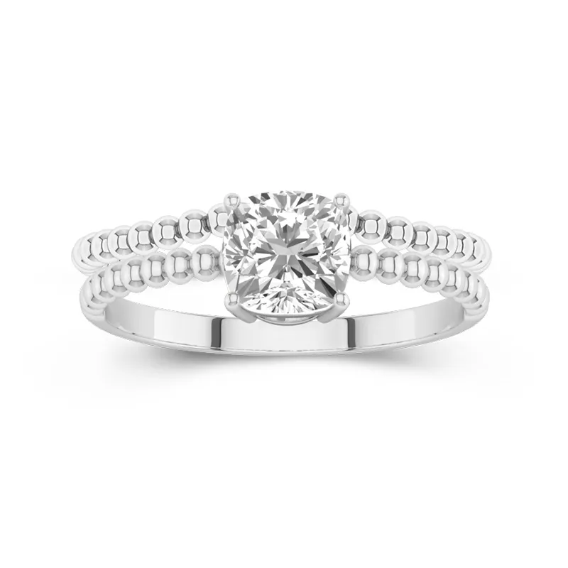 1.00ct Moissanite Wedding Ring Set 18K White Gold