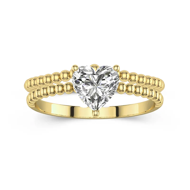 1.00ct Moissanite Wedding Ring Set 14K Gold