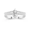 1.00ct Moissanite Wedding Ring Set 14K White Gold