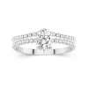 1.00ct Moissanite Wedding Ring Set Platinum