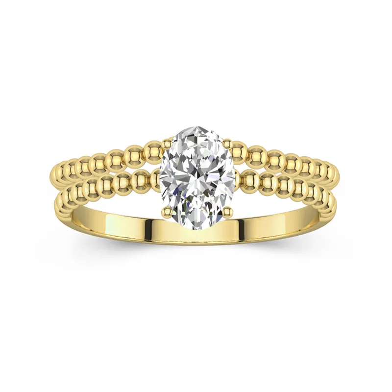 1.00ct Moissanite Wedding Ring Set 14K Gold