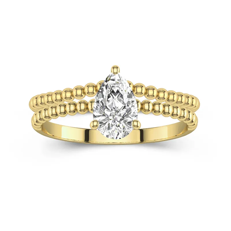 1.00ct Moissanite Wedding Ring Set 14K Gold