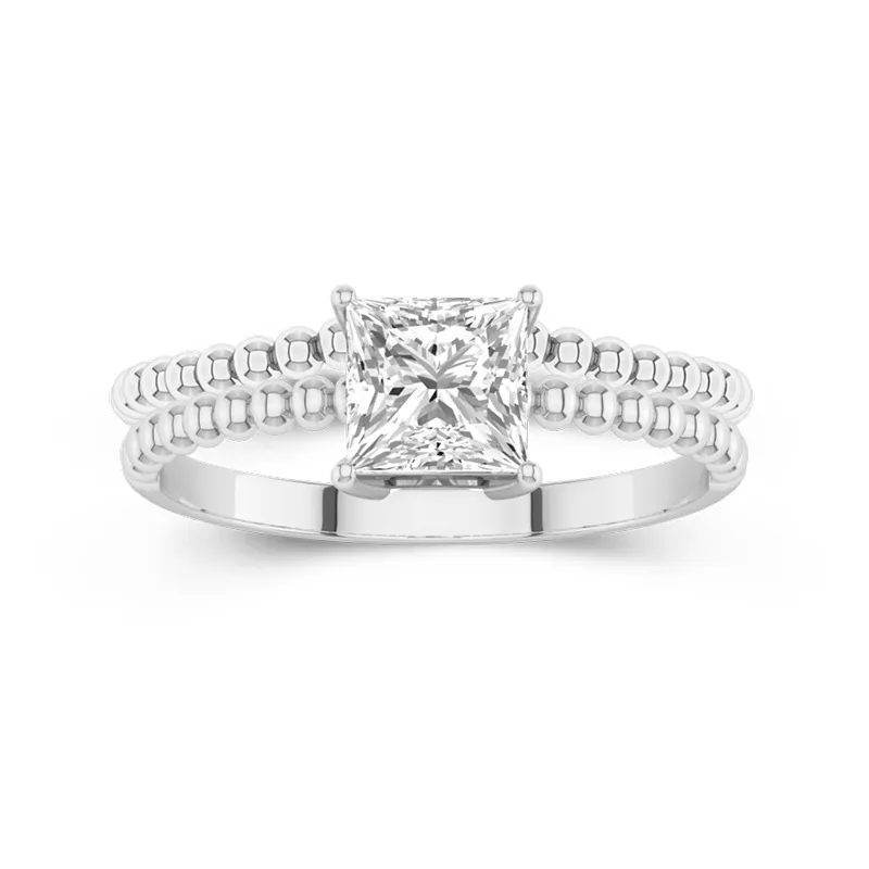 1.00ct Moissanite Wedding Ring Set Platinum