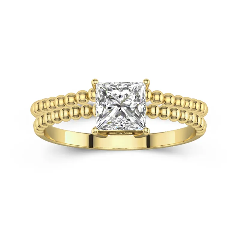 1.00ct Moissanite Wedding Ring Set 14K Gold