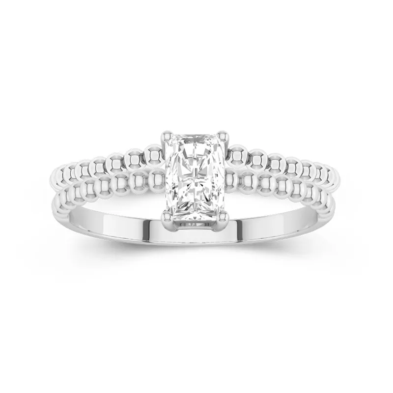 1.00ct Moissanite Wedding Ring Set 14K White Gold