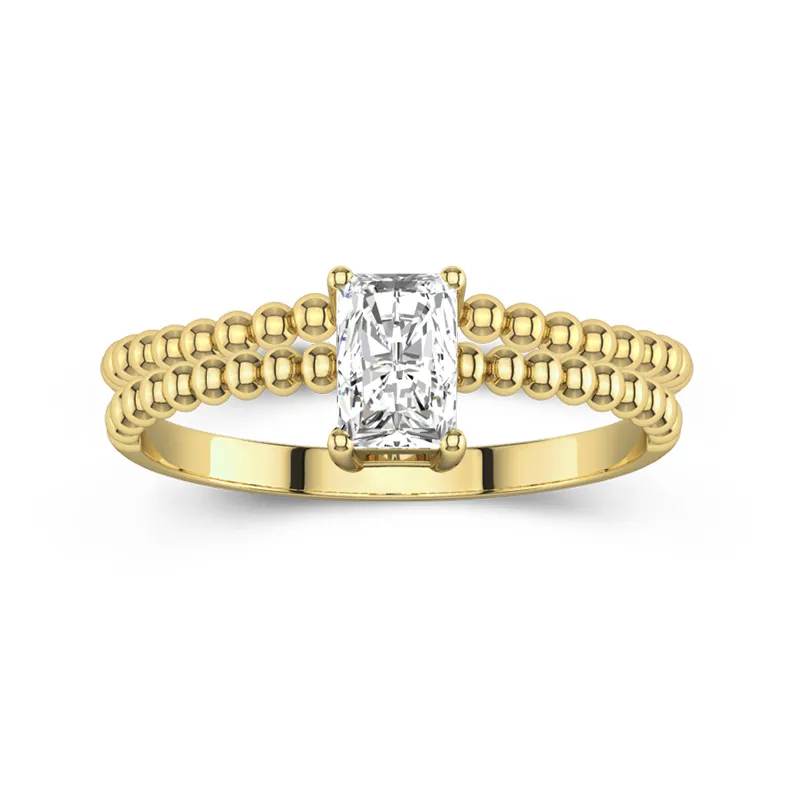 1.00ct Moissanite Wedding Ring Set 14K Gold