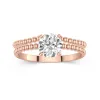 1.00ct Moissanite Wedding Ring Set 14K Rose Gold