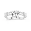 1.00ct Moissanite Wedding Ring Set 14K White Gold