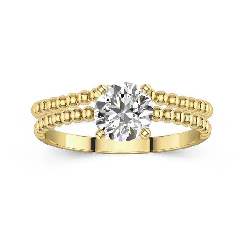 1.00ct Moissanite Wedding Ring Set 14K Gold