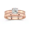 14K Rose Gold Moissanite Bridal Set