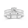 14K White Gold Moissanite Bridal Set