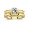 14K Gold Moissanite Bridal Set