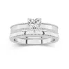 14K White Gold Moissanite Bridal Set