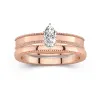 18K Rose Gold Moissanite Bridal Set