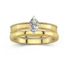 14K Gold Moissanite Bridal Set