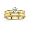 14K Gold Moissanite Bridal Set