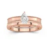 14K Rose Gold Moissanite Bridal Set