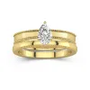 14K Gold Moissanite Bridal Set