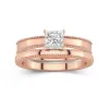 18K Rose Gold Moissanite Bridal Set