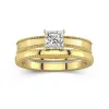 14K Gold Moissanite Bridal Set