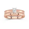 14K Rose Gold Moissanite Bridal Set