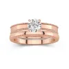 18K Rose Gold Moissanite Bridal Set