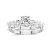 White Moissanite Wedding Ring Set