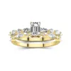 White Moissanite Wedding Ring Set