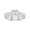 White Moissanite Wedding Ring Set