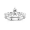 White Moissanite Wedding Ring Set