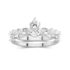 White Moissanite Wedding Ring Set