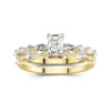 White Moissanite Wedding Ring Set