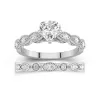 Antique Heart 1.00ct Moissanite Wedding Ring Set