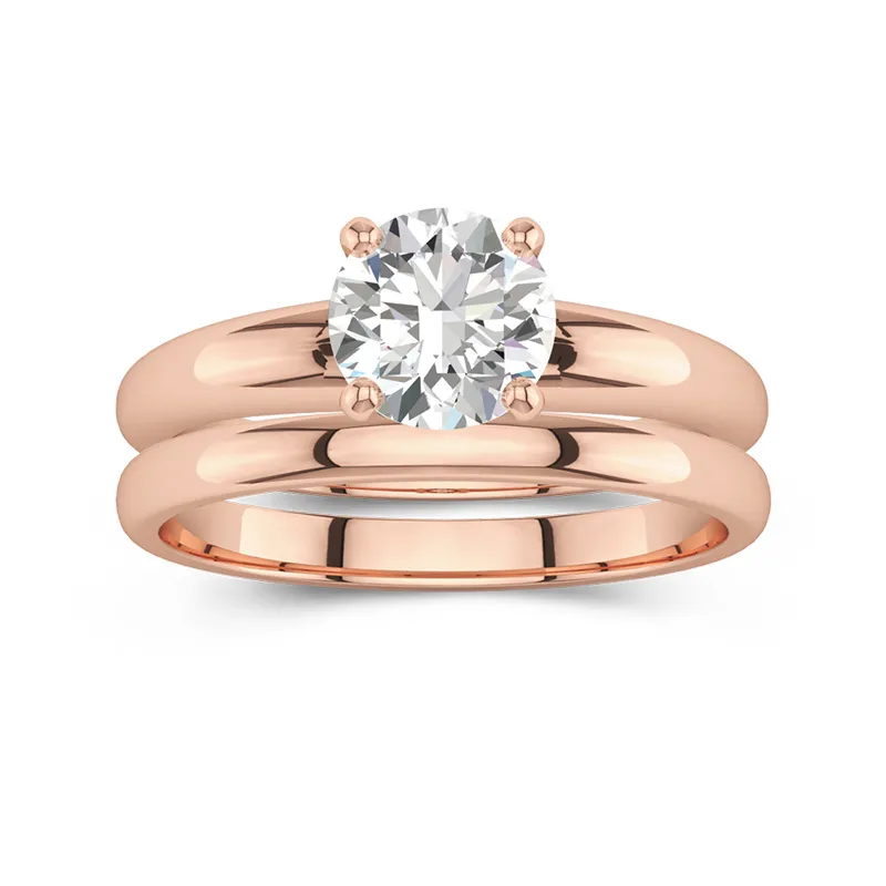 Elegant Round Cut Wedding Ring Set