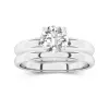 Elegant Round Cut Wedding Ring Set