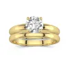 Elegant Round Cut Wedding Ring Set