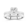 Solitaire Bezel Bridal Set 1.00ct Moissanite