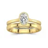 Solitaire Bezel Bridal Set 1.00ct Moissanite