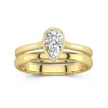 Solitaire Bezel Bridal Set 1.00ct Moissanite