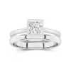 Solitaire Bezel Bridal Set 1.00ct Moissanite