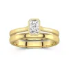 Solitaire Bezel Bridal Set 1.00ct Moissanite