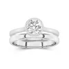 Solitaire Bezel Bridal Set 1.00ct Moissanite