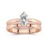 18K Rose Gold Solitaire Traditional Shank Bridal Set