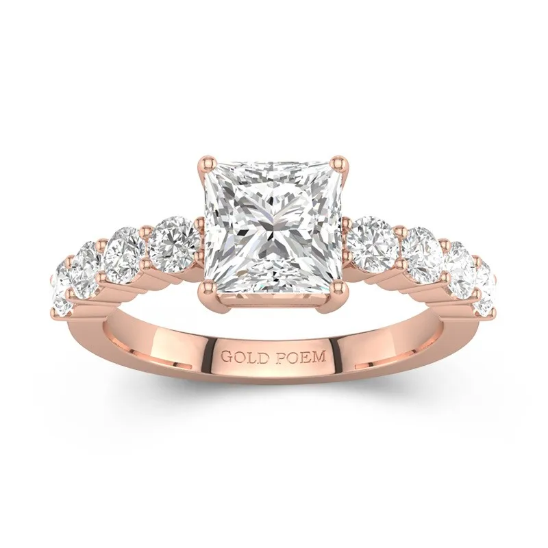 Classic Princess 2.50ct Moissanite Engagement Ring