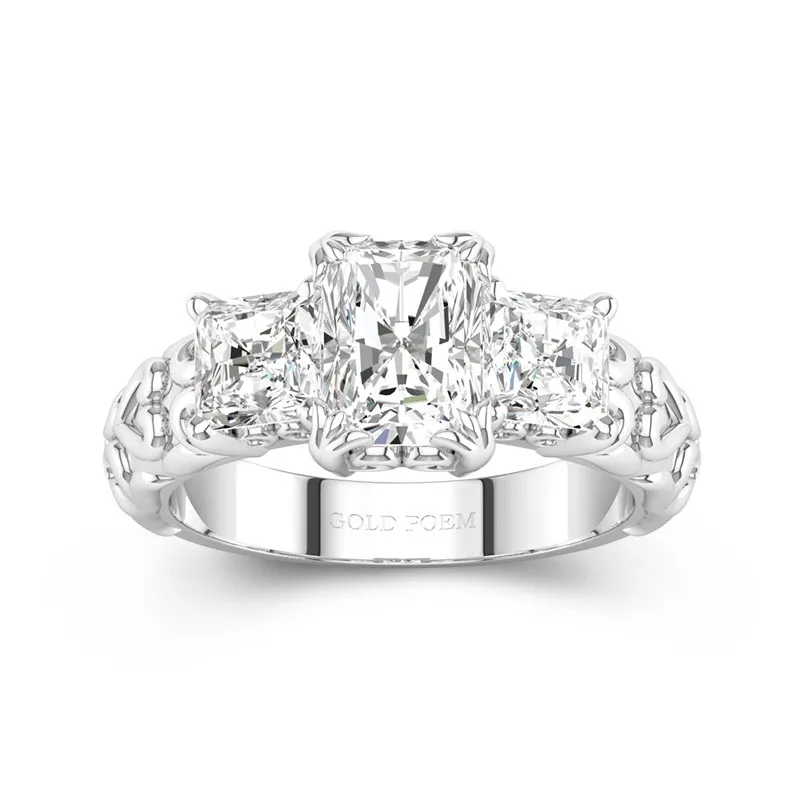 Platinum Moissanite Engagement Ring