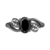 Black Cubic Zirconia Engagement Ring